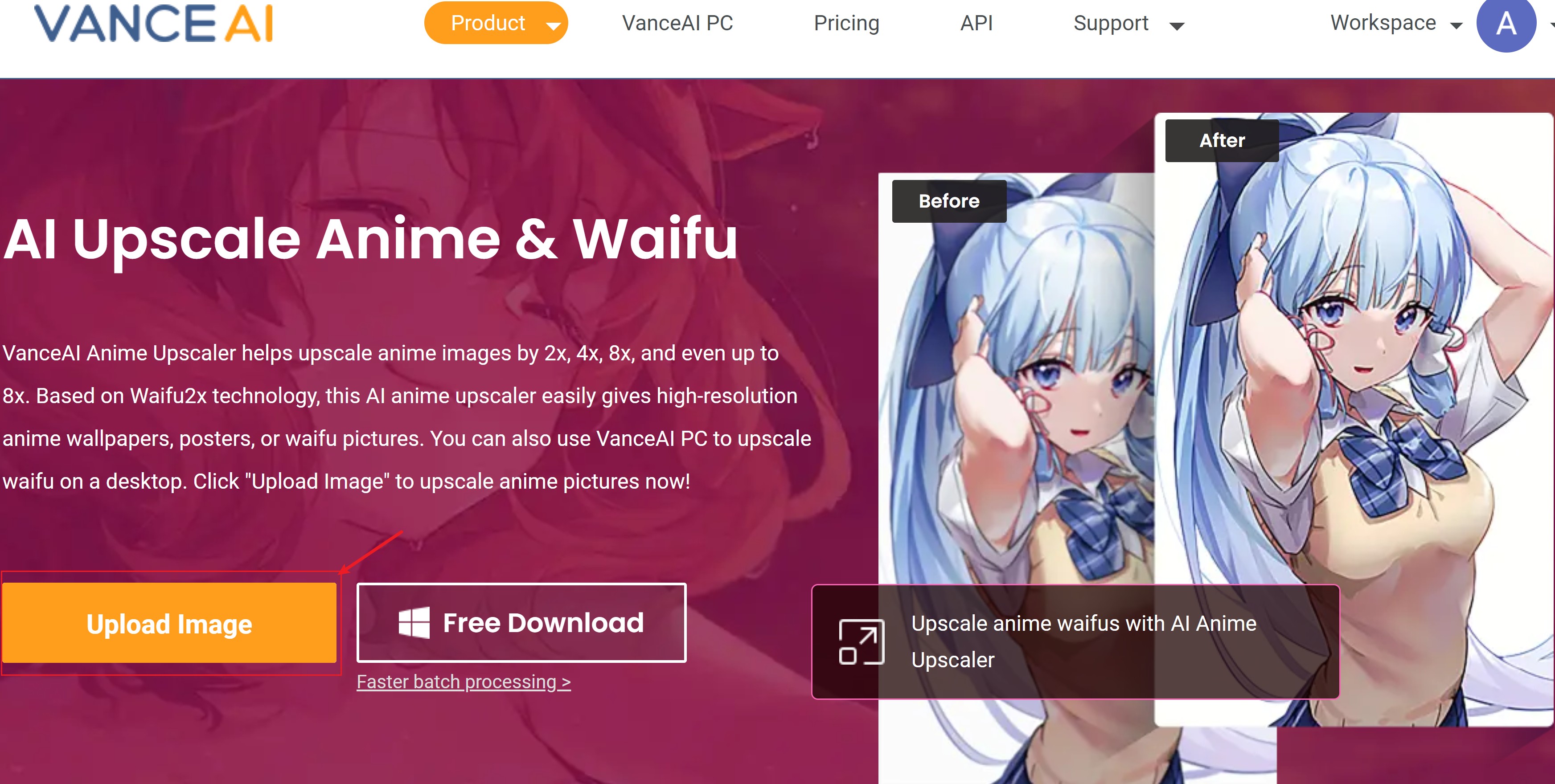 VanceAI Anime Upscaler upscale cool discord pfp